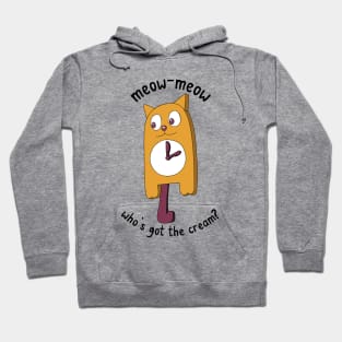 Big Mouth Funny Cat Clock Shirt - MEOW MEOW Hoodie